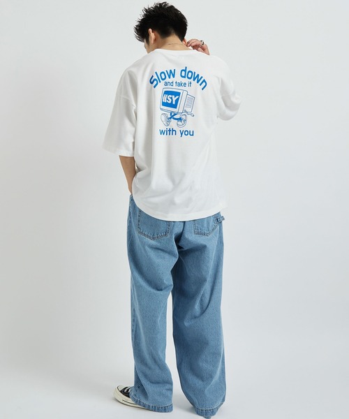 iisy（イージー）の「iisy / TAKE IT iisy POP PCプリントルーズハーフスリーブTシャツ（Tシャツ/カットソー・メンズ・ホワイト/ブラック/ピンク・S/M/L）」の15枚目の写真