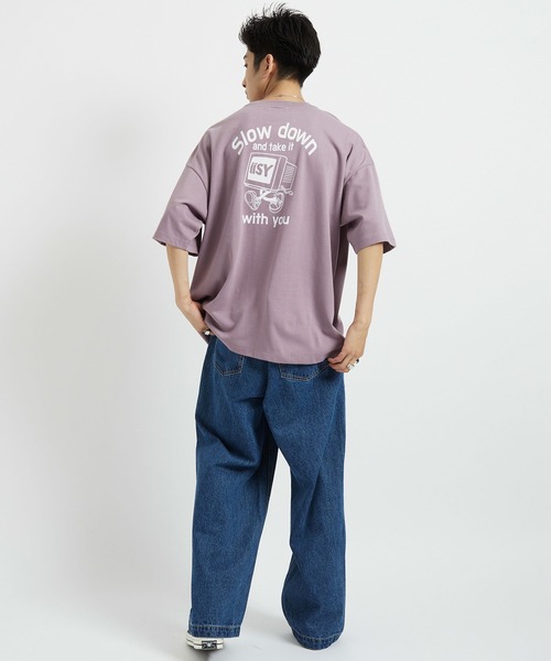 iisy（イージー）の「iisy / TAKE IT iisy POP PCプリントルーズハーフスリーブTシャツ（Tシャツ/カットソー・メンズ・ホワイト/ブラック/ピンク・S/M/L）」の17枚目の写真