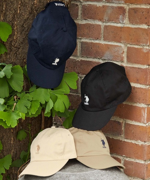 U.S. POLO ASSN.(ユーエスポロアッスン)の「U.S. POLO ASSN. /ユーエスポロアッスン 別注 ロゴ刺繍 ツイルキャップ(キャップ・メンズ・ベージュ/ネイビー/ブラック/アイボリー・FREE)」の5枚目の写真