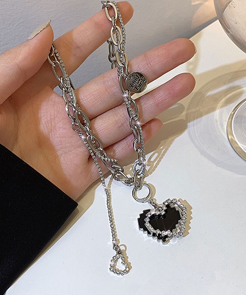 .KOM(ドットコム)の「『.KOM/ドットケーオーエム』ハートネックレス【Y】【CN】(ネックレス・レディース・シルバー・FREE)」の5枚目の写真