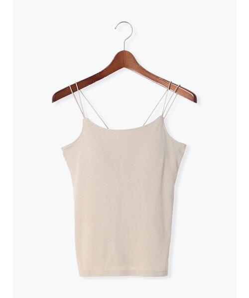 Te chichi TERRASSE（テチチテラス）の「ナローストラップカップ付キャミソール（キャミソール・レディース・モカ/ブラック/オフホワイト・F）」の19枚目の写真