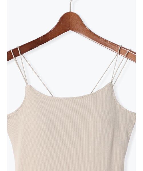 Te chichi TERRASSE（テチチテラス）の「ナローストラップカップ付キャミソール（キャミソール・レディース・モカ/ブラック/オフホワイト・F）」の17枚目の写真