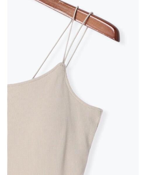 Te chichi TERRASSE（テチチテラス）の「ナローストラップカップ付キャミソール（キャミソール・レディース・モカ/ブラック/オフホワイト・F）」の16枚目の写真