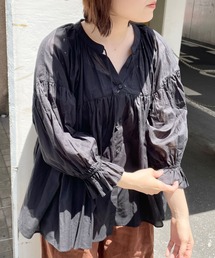 LOWRYS FARM | コットンボイルスキッパーブラウス　960898(シャツ/ブラウス)