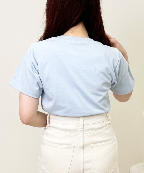 INGNI(イング)の「ラインストーン付Tシャツ(Tシャツ/カットソー・レディース・ライトブルー/ブラック/オフホワイト・M)」の13枚目の写真