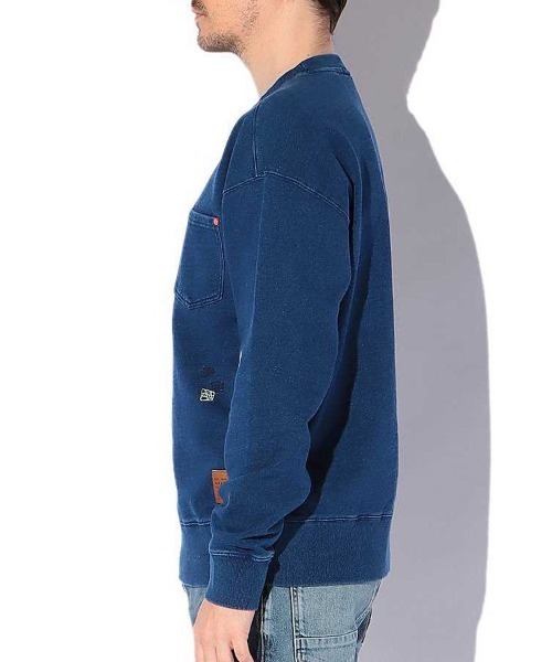 SCOTCH&SODA（スコッチアンドソーダ）の「【SCOTCH & SODA】Repair stitch sweatshirt（スウェット・メンズ・ネイビー・M）」の5枚目の写真