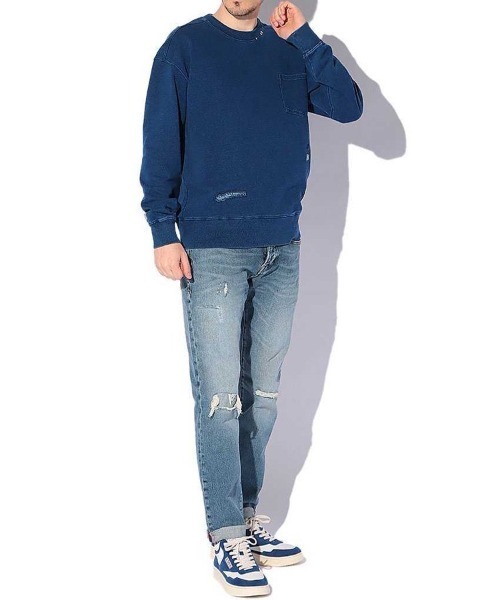 SCOTCH&SODA（スコッチアンドソーダ）の「【SCOTCH & SODA】Repair stitch sweatshirt（スウェット・メンズ・ネイビー・M）」の7枚目の写真