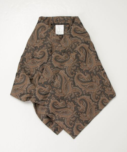 my beautiful landlet(マイビューティフルランドレット)の「【my beautiful landlet】 PAISLEY PATTERN JACQUARD DOWN STOLE(ストール/ショール・メンズ・ネイビー/ベージュ・FREE)」の8枚目の写真