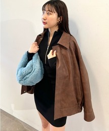 LILY BROWN | ヴィーガンレザージャケット(ブルゾン)