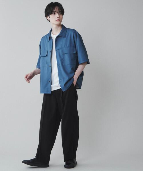 LUCY(ルーシー)の「LUCY/【セットアップ対応】TR フラップポケットBIGシャツ(シャツ/ブラウス・メンズ・ブラック/アイボリー/ブルー・MEDIUM/LARGE)」の6枚目の写真