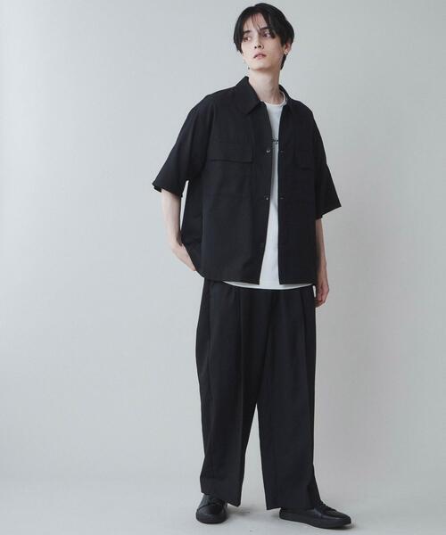 LUCY(ルーシー)の「LUCY/【セットアップ対応】TR フラップポケットBIGシャツ(シャツ/ブラウス・メンズ・ブラック/アイボリー/ブルー・MEDIUM/LARGE)」の5枚目の写真