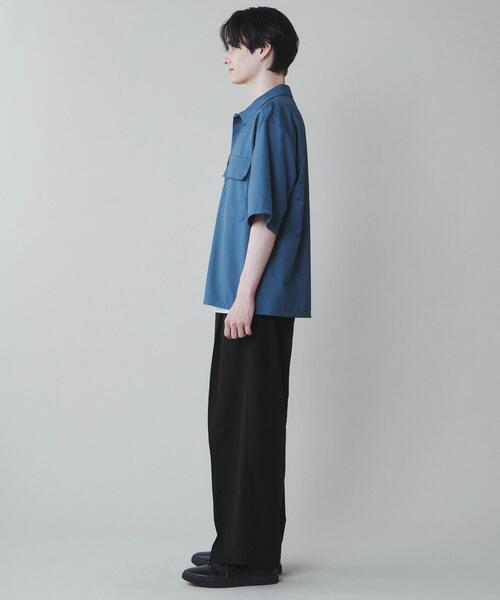 LUCY(ルーシー)の「LUCY/【セットアップ対応】TR フラップポケットBIGシャツ(シャツ/ブラウス・メンズ・ブラック/アイボリー/ブルー・MEDIUM/LARGE)」の15枚目の写真