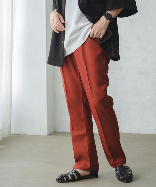WEGO（ウィゴー）の「WEGO/【25秋冬★待望の再入荷・WEB限定】セミフレアスラックス（スラックス・メンズ・ダークオレンジ/アイボリー/ブラウン/ブラック/グレー・LARGE/MEDIUM/SMALL）」の5枚目の写真