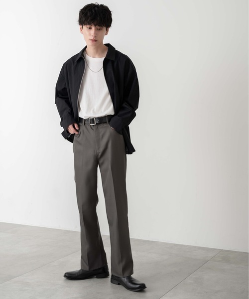 WEGO（ウィゴー）の「WEGO/【25秋冬★待望の再入荷・WEB限定】セミフレアスラックス（スラックス・メンズ・ダークオレンジ/アイボリー/ブラウン/ブラック/グレー・LARGE/MEDIUM/SMALL）」の19枚目の写真