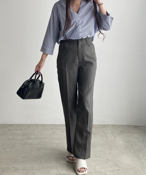 WEGO（ウィゴー）の「WEGO/【25秋冬★待望の再入荷・WEB限定】セミフレアスラックス（スラックス・メンズ・ダークオレンジ/アイボリー/ブラウン/ブラック/グレー・LARGE/MEDIUM/SMALL）」の16枚目の写真