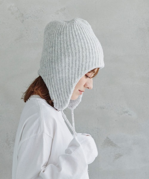 milsa（ミルサ）の「milsa  RE:Poly Knit Guide/フライトニットキャップ（ニットキャップ/ビーニー・レディース・ブラック/グレー/ライトパープル/ブラウン/ピンク・FREE）」の10枚目の写真