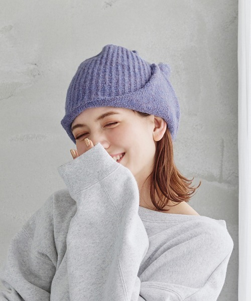 milsa（ミルサ）の「milsa  RE:Poly Knit Guide/フライトニットキャップ（ニットキャップ/ビーニー・レディース・ブラック/グレー/ライトパープル/ブラウン/ピンク・FREE）」の16枚目の写真