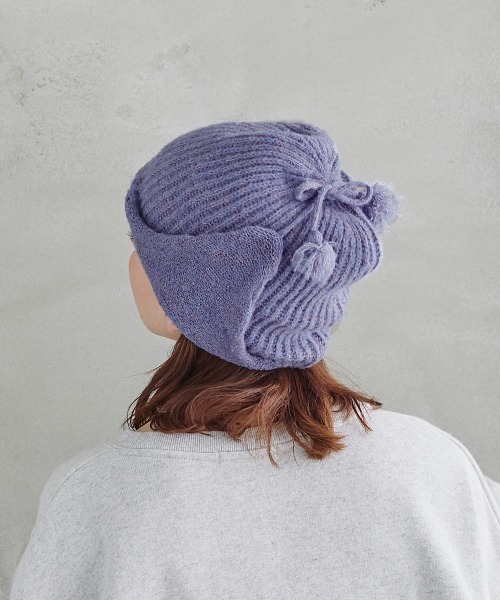 milsa（ミルサ）の「milsa  RE:Poly Knit Guide/フライトニットキャップ（ニットキャップ/ビーニー・レディース・ブラック/グレー/ライトパープル/ブラウン/ピンク・FREE）」の17枚目の写真