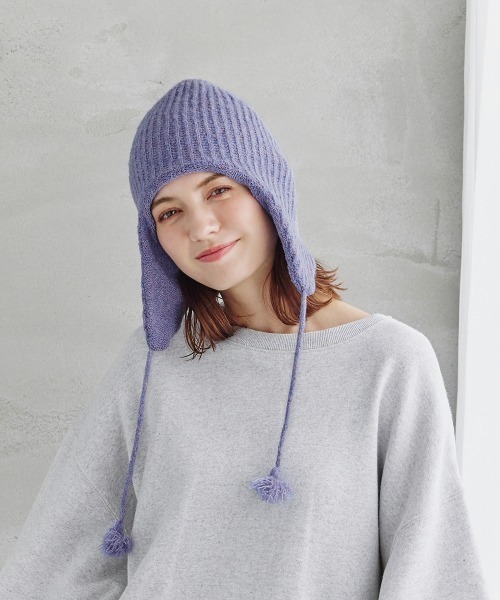 milsa（ミルサ）の「milsa  RE:Poly Knit Guide/フライトニットキャップ（ニットキャップ/ビーニー・レディース・ブラック/グレー/ライトパープル/ブラウン/ピンク・FREE）」の19枚目の写真