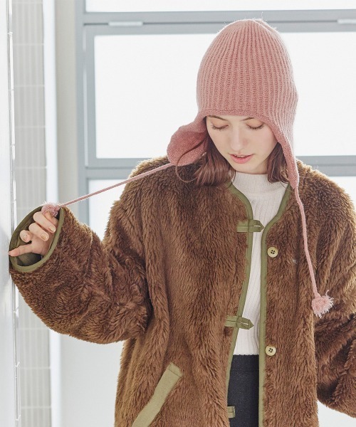 milsa（ミルサ）の「milsa  RE:Poly Knit Guide/フライトニットキャップ（ニットキャップ/ビーニー・レディース・ブラック/グレー/ライトパープル/ブラウン/ピンク・FREE）」の22枚目の写真