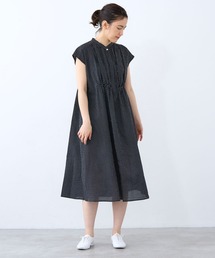 【新品未使用】NIMES ニームフレンチスリーブワンピース NIMES（ニーム）の「プリントフレンチワンピース（ワンピース