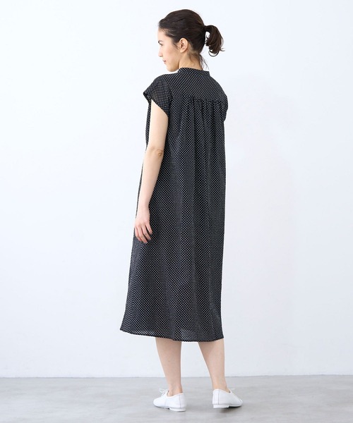NIMES フレンチスリーブワンピース NIMES(ニーム)の「プリントフレンチワンピース(ワンピース