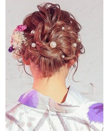 Retica（レティカ）の「浴衣 ヘアアクセサリー 大小パールUピン 浴衣ヘアアクセ 18本セット かわいい （和装小物・レディース）」