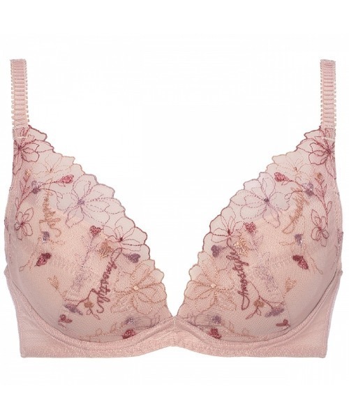 AMOSTYLE BY Triumph（アモスタイルバイトリンプ）の「【背中すっきり！後ろ姿も気を抜かないブラ＆ショーツセット】チャーミングラマースリムラインDeepV ブラ＆ショーツセット ラインアートステッチ【B,C,Dカップ】AMST1410 WHU2 + Hikini JX（ブラ&ショーツ・レディース・ピンク・B65/B70/B75/C65/C70/C75/C80/D65/D70/D75/D80）」の3枚目の写真