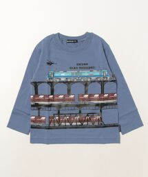 Moujonjon（ムージョンジョン）の「ブルーサンダー貨物電車風景Tシャツ（Tシャツ/カットソー・キッズ）」