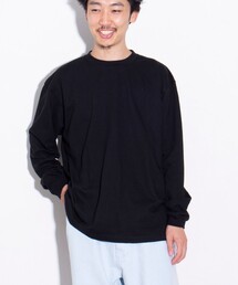 【限定展開】【GLOSTER/グロスター】ルーズ クルーネックロンＴ ベーシック