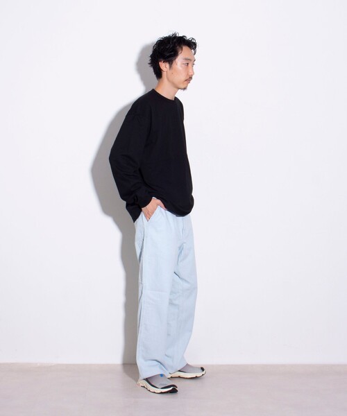 GLOSTER(グロスター)の「【限定展開】【GLOSTER/グロスター】ルーズ クルーネックロンT ベーシック(Tシャツ/カットソー・メンズ・ブラック/ホワイト・S/M/L/XL)」の14枚目の写真