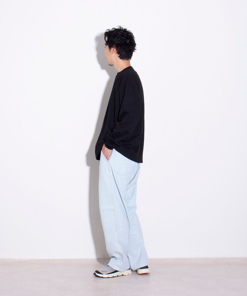 GLOSTER(グロスター)の「【限定展開】【GLOSTER/グロスター】ルーズ クルーネックロンT ベーシック(Tシャツ/カットソー・メンズ・ブラック/ホワイト・S/M/L/XL)」の16枚目の写真