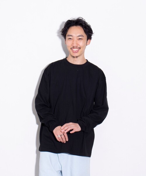 GLOSTER(グロスター)の「【限定展開】【GLOSTER/グロスター】ルーズ クルーネックロンT ベーシック(Tシャツ/カットソー・メンズ・ブラック/ホワイト・S/M/L/XL)」の17枚目の写真