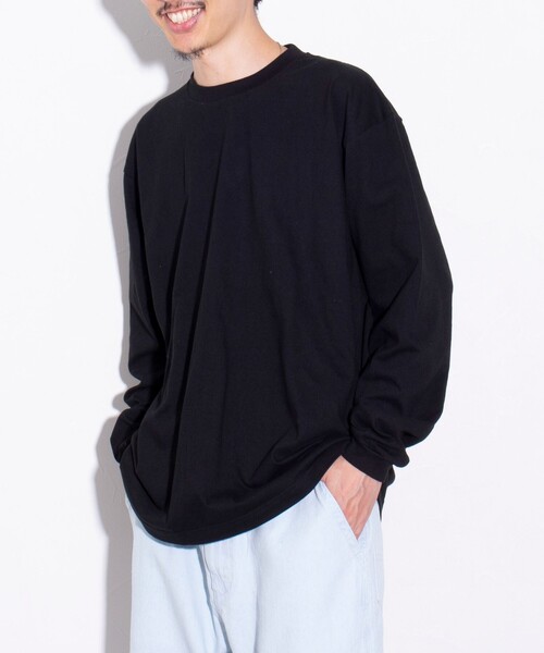 GLOSTER(グロスター)の「【限定展開】【GLOSTER/グロスター】ルーズ クルーネックロンT ベーシック(Tシャツ/カットソー・メンズ・ブラック/ホワイト・S/M/L/XL)」の18枚目の写真