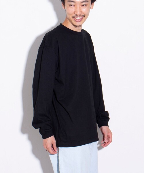 GLOSTER(グロスター)の「【限定展開】【GLOSTER/グロスター】ルーズ クルーネックロンT ベーシック(Tシャツ/カットソー・メンズ・ブラック/ホワイト・S/M/L/XL)」の20枚目の写真