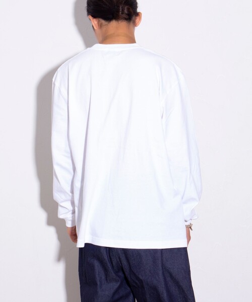 GLOSTER(グロスター)の「【限定展開】【GLOSTER/グロスター】ルーズ クルーネックロンT ベーシック(Tシャツ/カットソー・メンズ・ブラック/ホワイト・S/M/L/XL)」の7枚目の写真