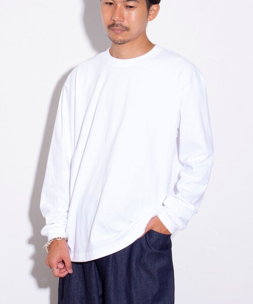 GLOSTER(グロスター)の「【限定展開】【GLOSTER/グロスター】ルーズ クルーネックロンT ベーシック(Tシャツ/カットソー・メンズ・ブラック/ホワイト・S/M/L/XL)」の10枚目の写真