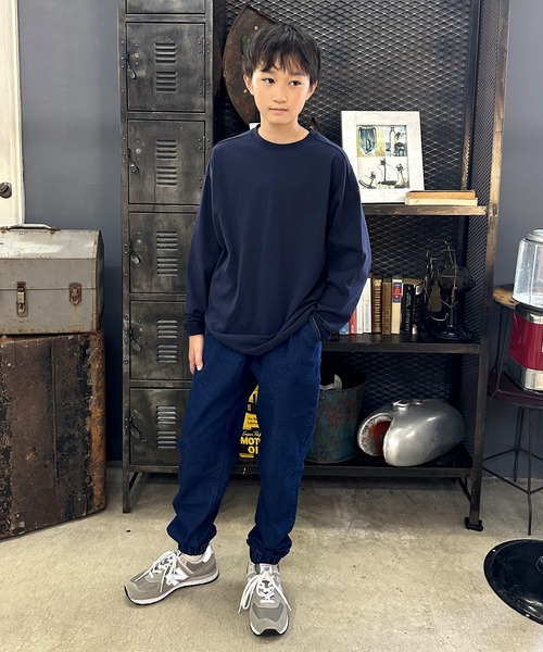 GLAZOS(グラソス)の「ストレッチデニム・ジョガーパンツ(その他パンツ・キッズ・インディゴブルー/ブルー・170cm/140cm/150cm/160cm)」の7枚目の写真