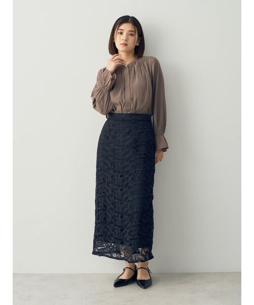 YECCA VECCA(イェッカヴェッカ)の「キャンディスリーブギャザーブラウス(シャツ/ブラウス・レディース・モカ/ラベンダー/アイボリー/ブラック・FREE)」の5枚目の写真