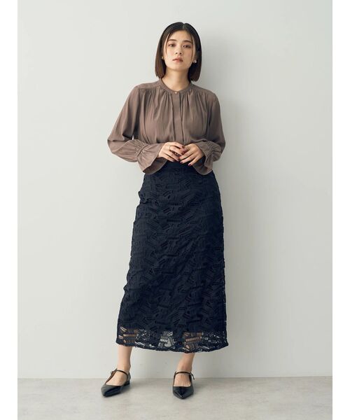 YECCA VECCA(イェッカヴェッカ)の「キャンディスリーブギャザーブラウス(シャツ/ブラウス・レディース・モカ/ラベンダー/アイボリー/ブラック・FREE)」の6枚目の写真