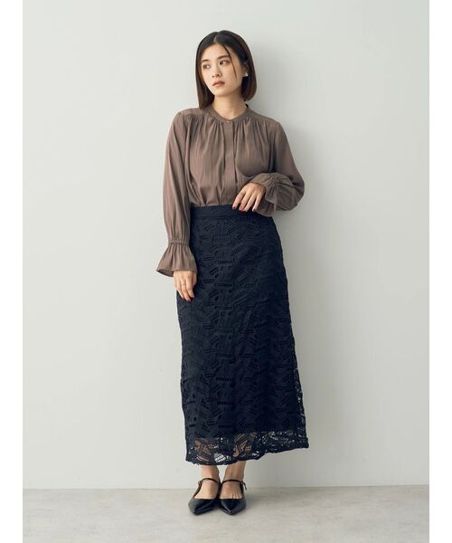 YECCA VECCA(イェッカヴェッカ)の「キャンディスリーブギャザーブラウス(シャツ/ブラウス・レディース・モカ/ラベンダー/アイボリー/ブラック・FREE)」の7枚目の写真