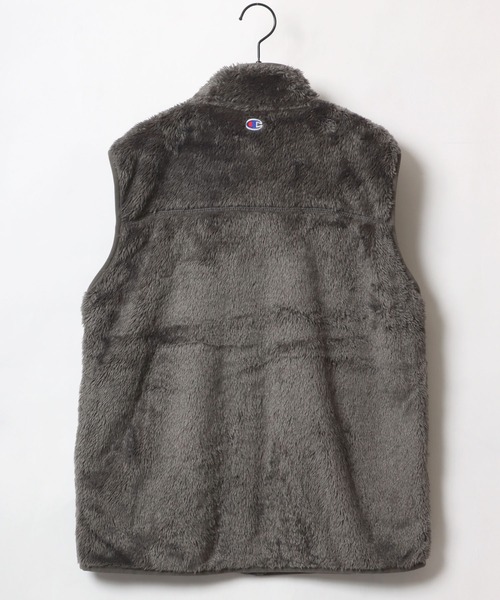 Champion(チャンピオン)の「Champion/チャンピオン SHERPA FLEECE ZIP VEST/シェルパフリース ロゴ ワンポイント刺繍 ジップベスト/ボアジャケット/テックベスト レディース メンズ(ベスト・メンズ・ブルー/ベージュ/ダークグリーン/ブラック/チャコール/ネイビー/ブラウン・XL/L/M)」の13枚目の写真