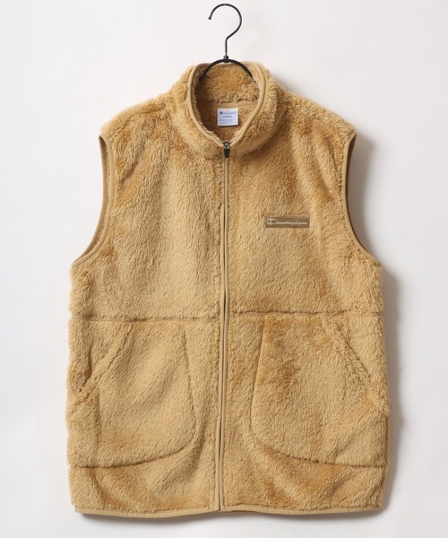 Champion/チャンピオン SHERPA FLEECE ZIP VEST/シェルパフリース ロゴ