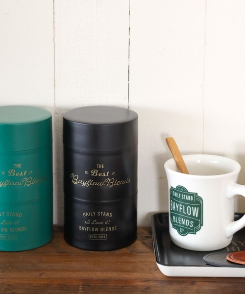 BAYFLOW（ベイフロー）の「[BAYFLOW BLENDS(ベイフローブレンズ)]スタックキャニスター（キッチンツール・レディース・ブラック/グリーン・0）」の2枚目の写真