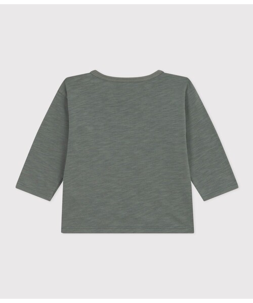 PETIT BATEAU（プチバトー）の「スラブジャージ長袖Ｔシャツ（Tシャツ/カットソー・キッズ・ブルー/ライトカーキ/グレー・36MONTH/12MONTH/18MONTH/24MONTH）」の8枚目の写真