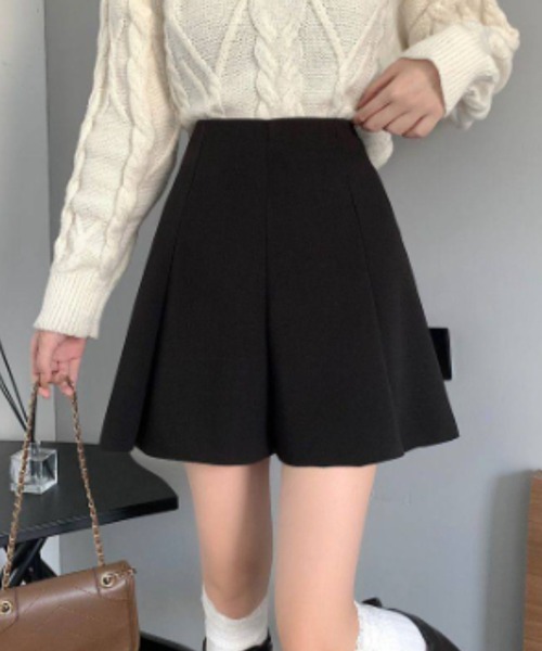 gossip!ロサンゼルス(ゴシップロサンゼルス)の「ハイウエストフレアミニスカート(スカート・レディース・ブラウン/ブラック・M/S)」の11枚目の写真