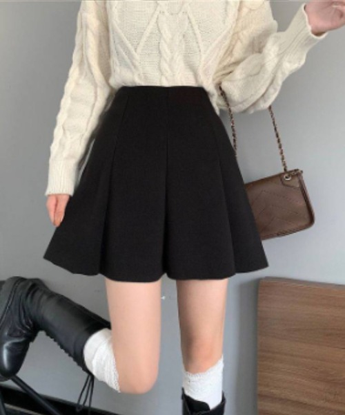 gossip!ロサンゼルス(ゴシップロサンゼルス)の「ハイウエストフレアミニスカート(スカート・レディース・ブラウン/ブラック・M/S)」の12枚目の写真