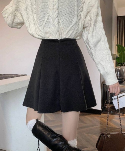 gossip!ロサンゼルス(ゴシップロサンゼルス)の「ハイウエストフレアミニスカート(スカート・レディース・ブラウン/ブラック・M/S)」の10枚目の写真