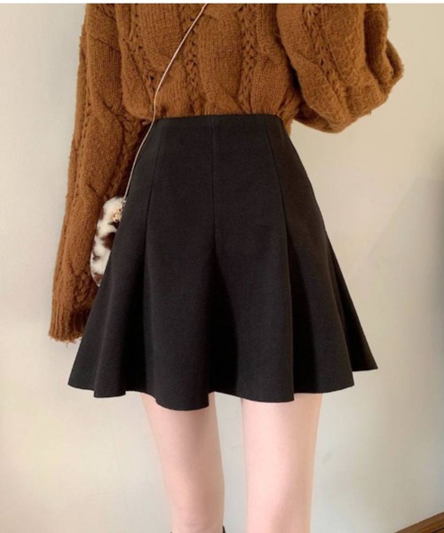 gossip!ロサンゼルス(ゴシップロサンゼルス)の「ハイウエストフレアミニスカート(スカート・レディース・ブラウン/ブラック・M/S)」の8枚目の写真