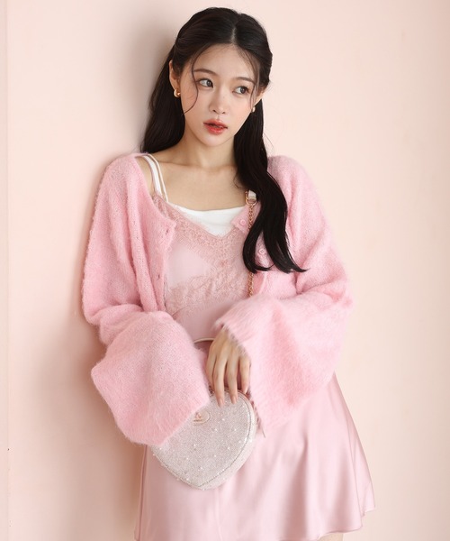 one after another NICE CLAUP(ワンアフターアナザーナイスクラップ)の「ベルスリーブイロドリニット(ニット/セーター・レディース・イエロー/オフホワイト/ラベンダー/ブルー/ピンク・FREE)」の5枚目の写真